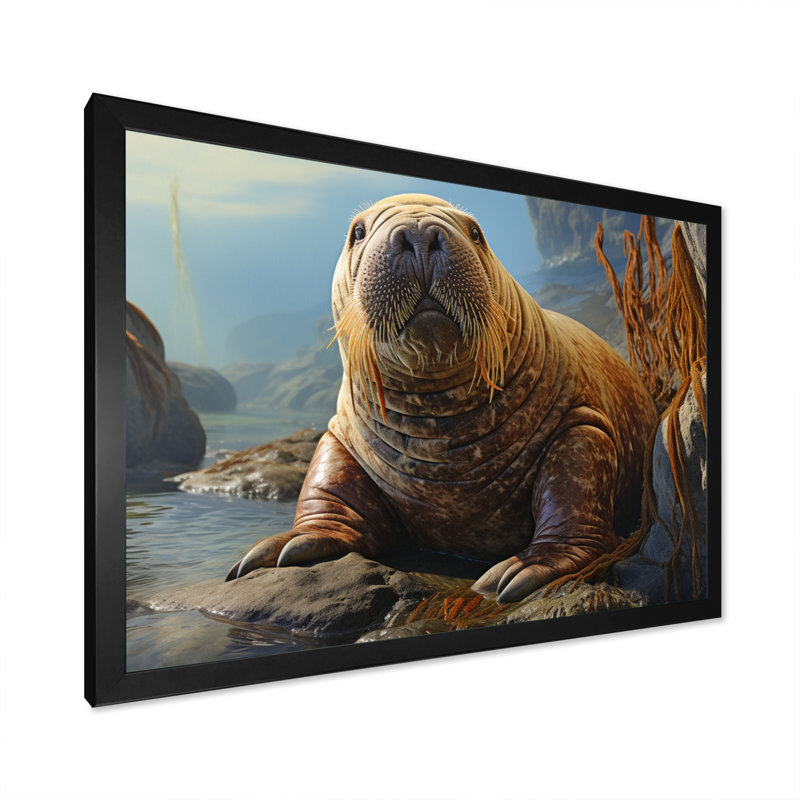 Morse Coastal Guardian I sur impression sur toile, H 34 po x l 44 po x P 1,5 po, Cadre simple noir