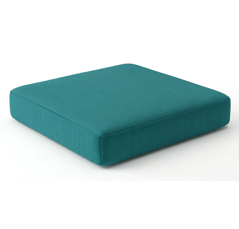 Sunbrella Outdoor Solid Knife Edge Deep Seating Cushion, Sunbrella - Spectrum Peacock, 29 in W x 27 in D x 5 in H