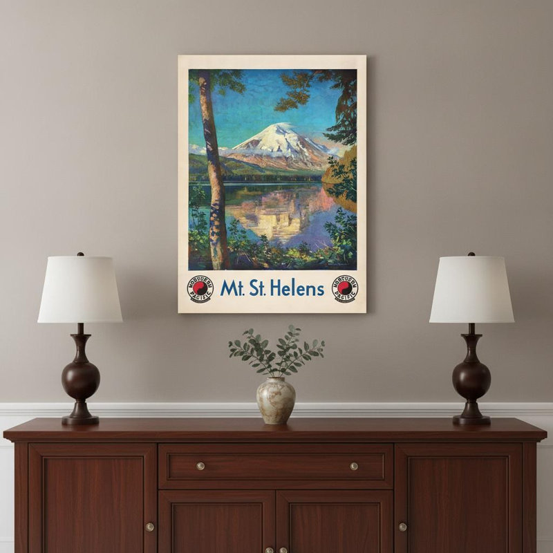 18 po x 24 po Mont St. Helens C1920S, affiche de voyage rétro, art mural, H 24 po x l 32 po x P 0,1 po