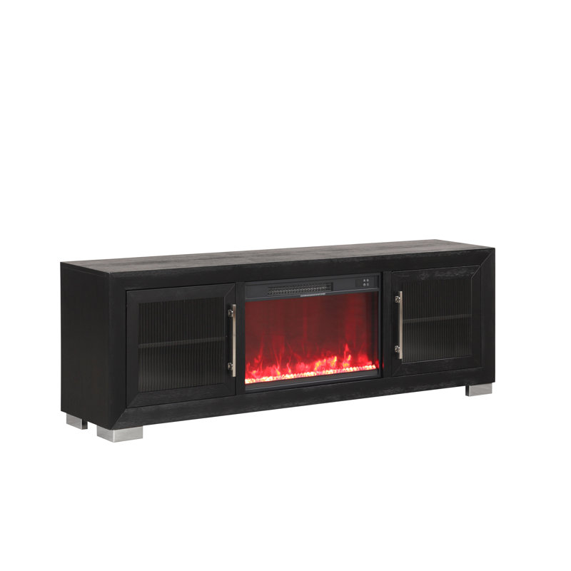 Meuble télé avec foyer électrique Dutchover, H 24,5 po x L 72 po x l 15,5 po