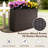 2 PCS 24" Tall PE Rattan Planter Box with Removable Liner for Front Porch Patio-1963352926