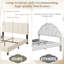 Base de lit plateforme avec tête de lit réglable à 3 niveaux - lattes en bois robustes, silencieuses, robustes 1200 lb-207547117-207547105