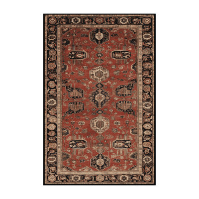 Machine Washable Persian Brown Area Rug