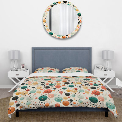 Vibrant Multicolor Polka Dots Pattern I Duvet Cover Set