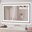 Miroir de salle de bain en verre trempé à DEL rétroéclairé et certifié anti-buée Waterpar ETL & UL-120764343-120764336