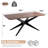 69.3" Rectangle Pedestal Dining Table With Metal Base-135114263