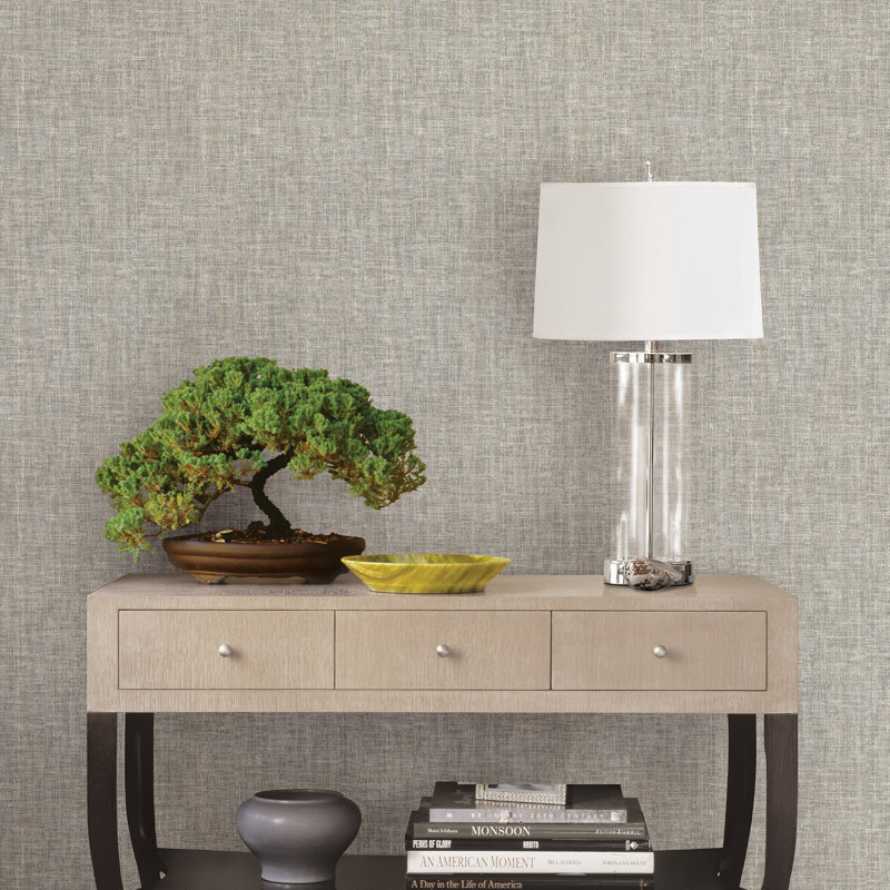 Rouleau de papier peint L 33 pi x l 20,5 po Etna Oasis, Gris