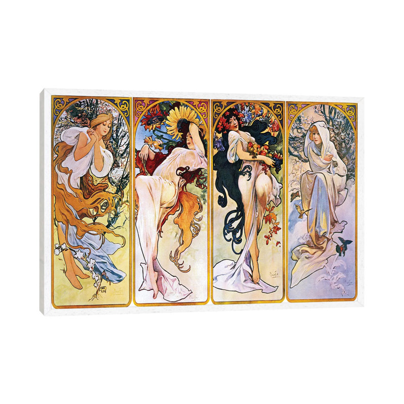 1 Piece Wall Art on Canvas, 45.72 cm H x 66.04 cm W x 3.175 cm D, White Framed