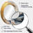 Gold And Blue Spiral Nebula - Abstract Oval Decorative Mirror On Metal-145013721