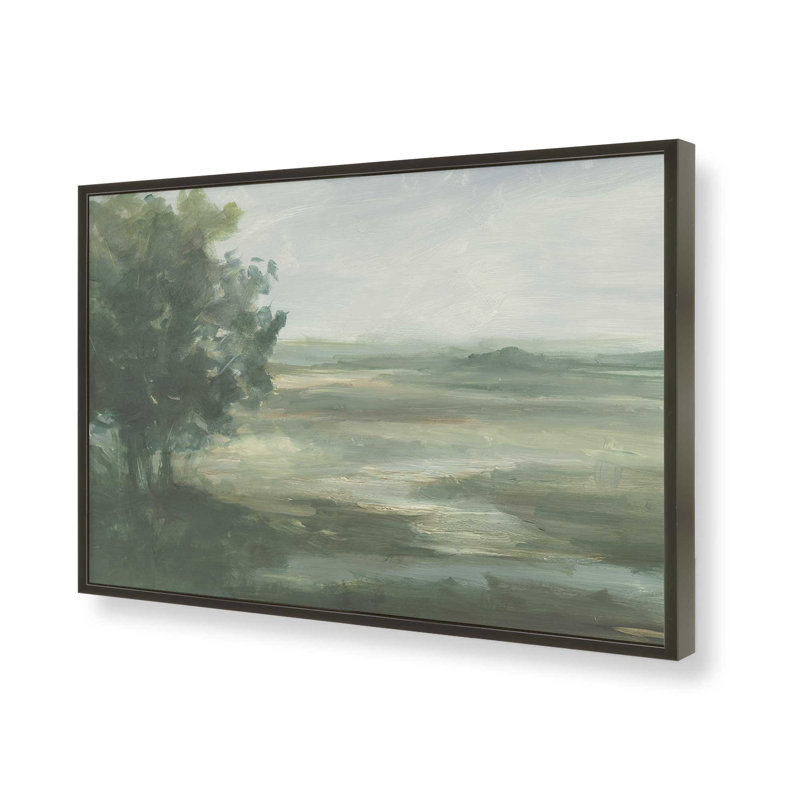 «Serene Valley Vista I» par Ethan Harper, reproduction d'art, H 12 po x l 16 po, Open Corner Framed Print without Mat Paper