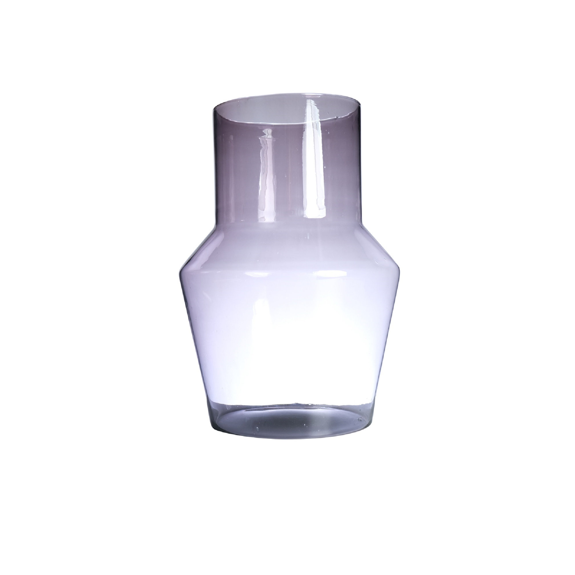 Evie Mouthblown Recycled Glass Vase, 15.75" H x 11.02" W x 11.02" D, Purple