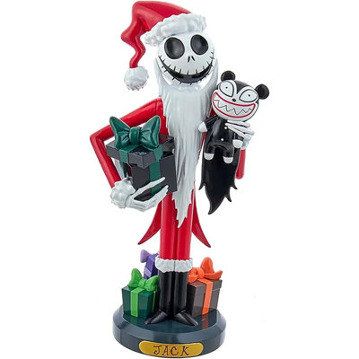 Kurt Adler Wooden Nutcrackers, Nightmare Before Christmas Jack Skellington with Vampire, 10in