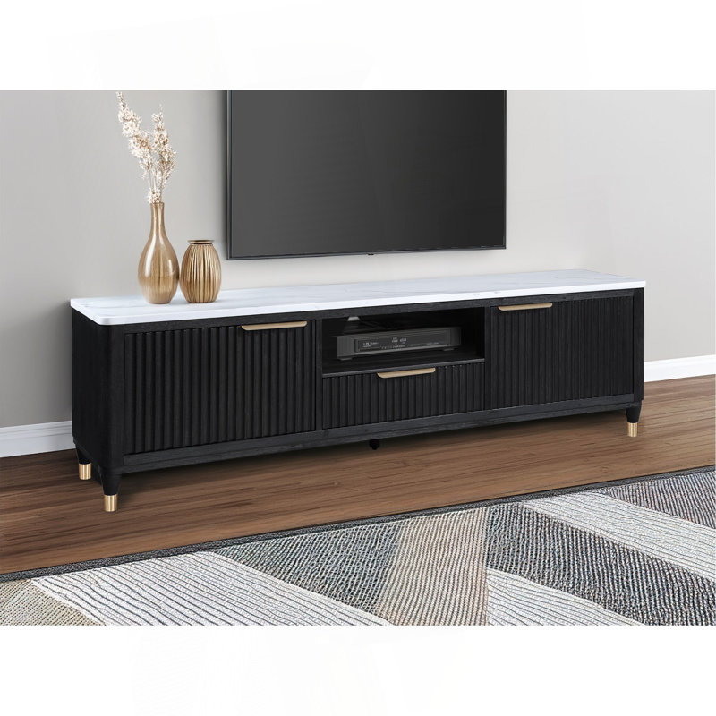 Meuble télé pour meuble télé 1 pièce Moderne Luxury and Elegant, Noir / blanc