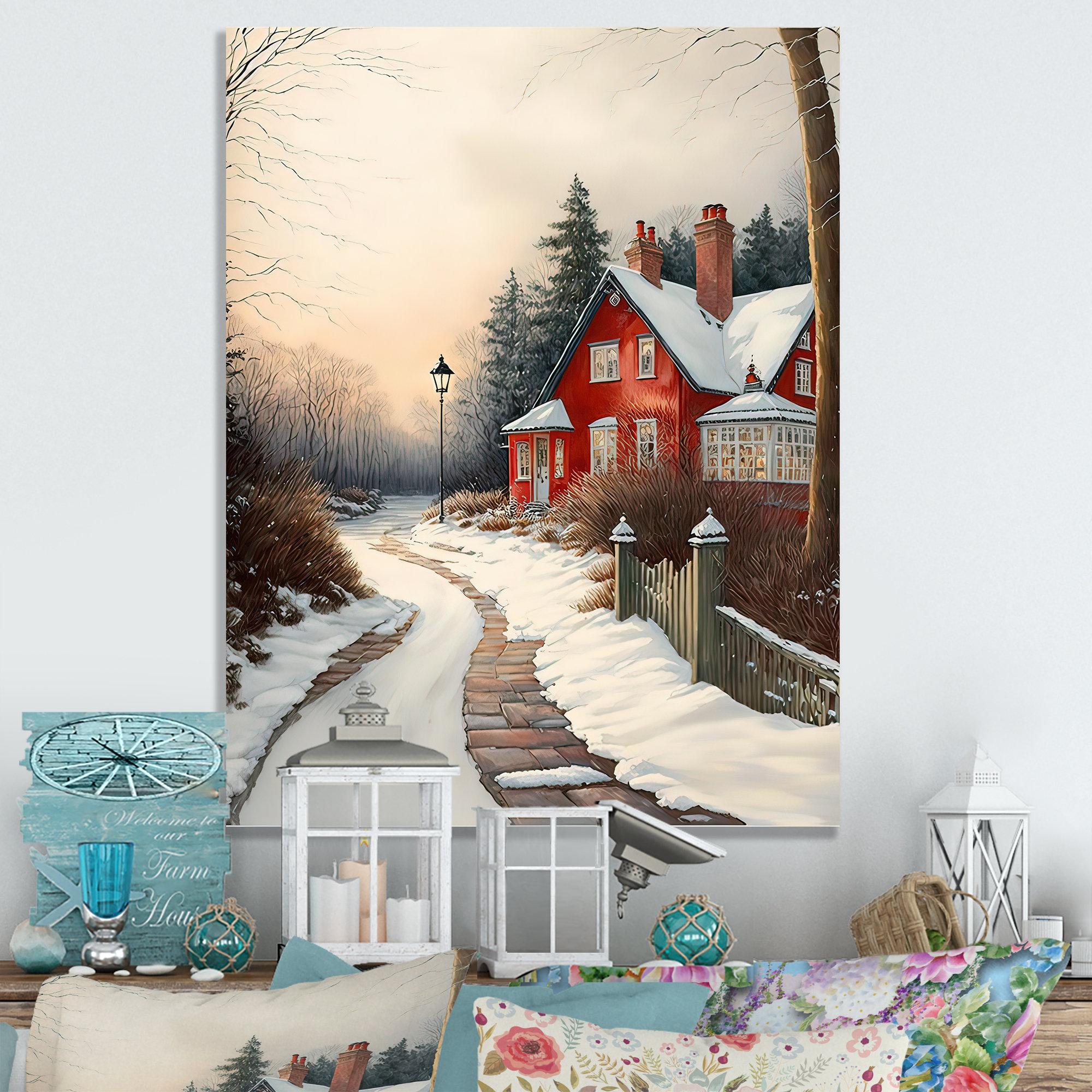 Red Barrel Studio® Cold Winter View on the Country I - Graphic Art on ...