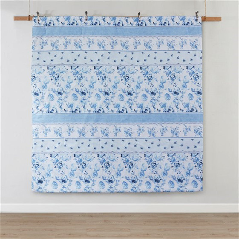 Floral Striped Comforter Set
