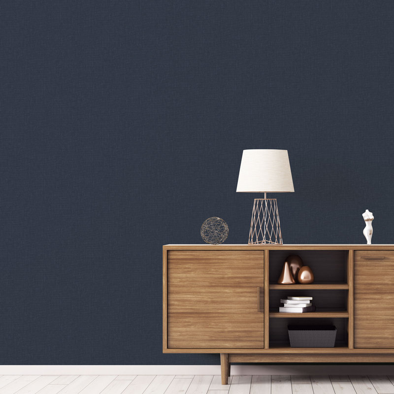 10m x 53cm Wallpaper Roll, Navy