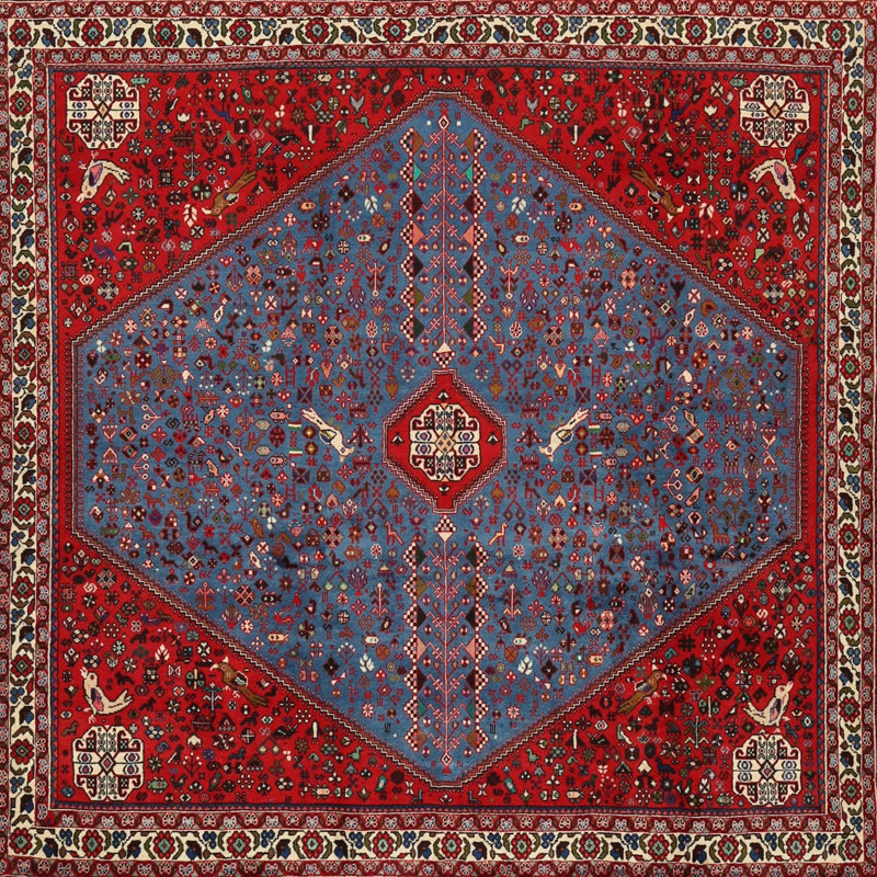 Tapis oriental rouge / bleu, Rectangle 6 pi x 9 pi