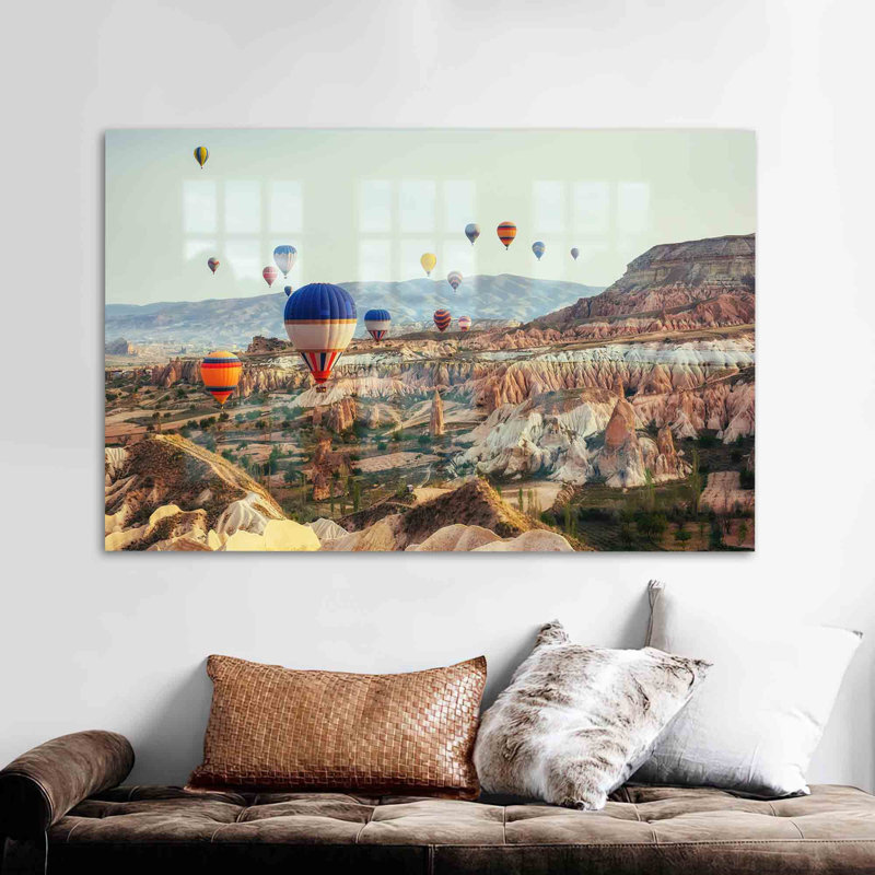 Décoration murale d'inspiration turque avec impression en verre d'une vue panoramique parfaite pour rehausser l'esthétique de n'importe quelle pièce