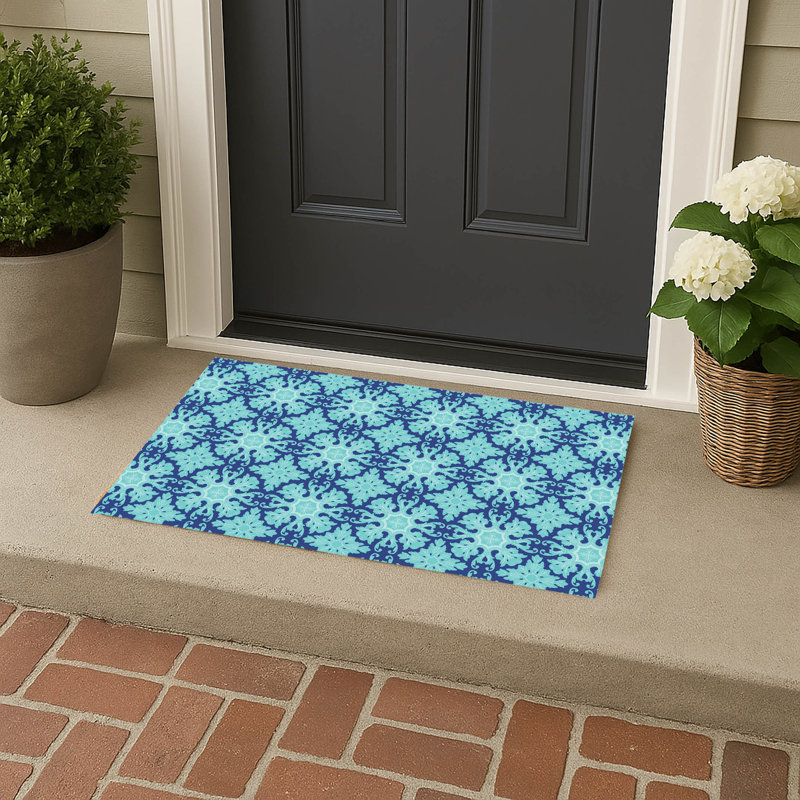Paillasson Damask, Bleu, L 21 po x L 34 po