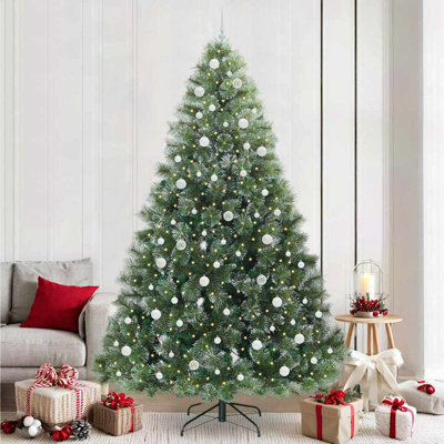  Artificial Christmas Tree with 300 LEDs Green PE and PVC