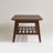 Foldable Rubber Wood Coffee Table With Removable Lower Shelf