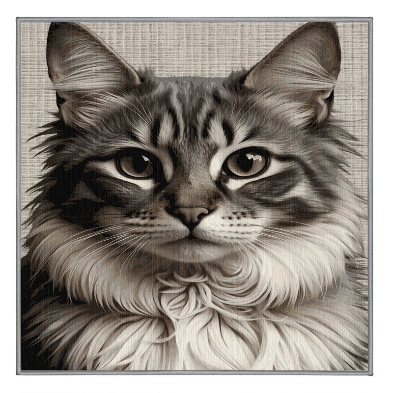  Tapis lavable Cymric Cats, Carré 4 pi