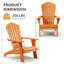 Fauteuil Adirondack surdimensionné avec porte-gobelet-1287385512