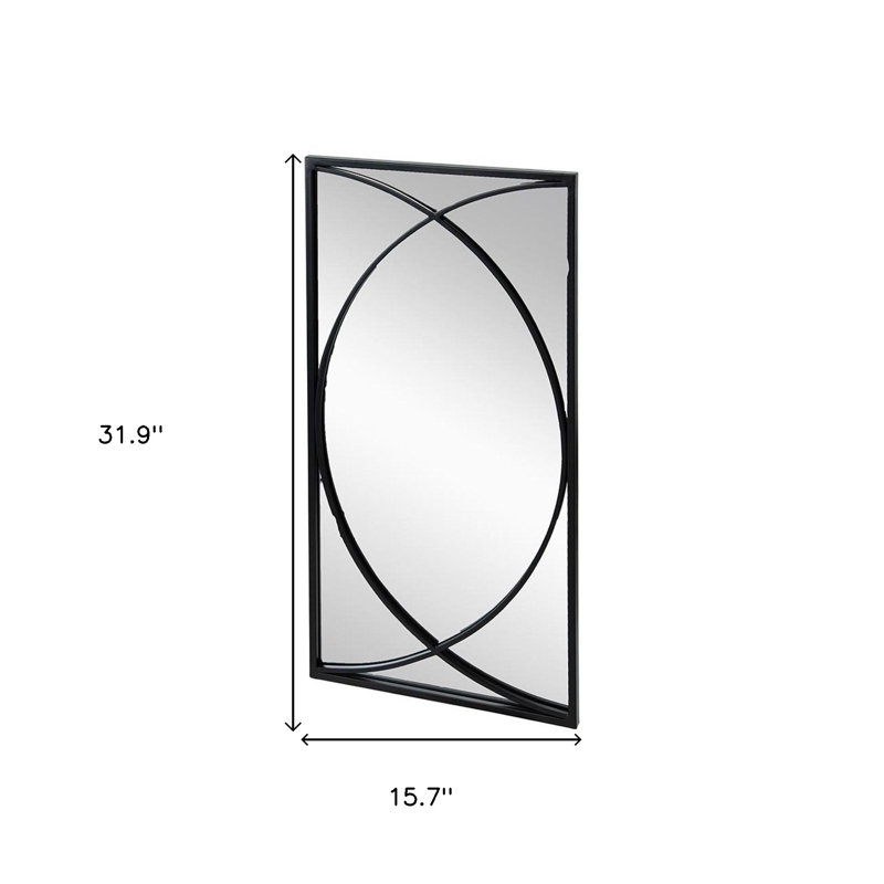 Ensemble de trois miroirs décoratifs en fer noir