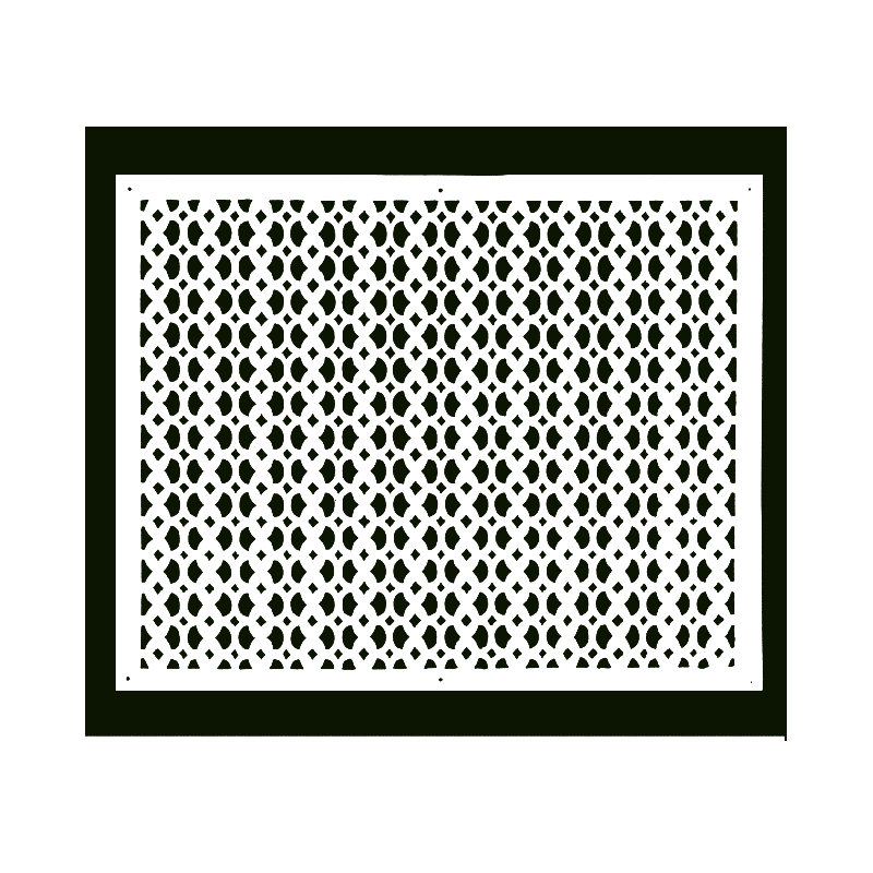 Grille murale en fonte d'aluminium, 30" L x 26" W x 0.6" H, White