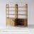 3 Tier Arched Bookshelf With Cabinet Base And Solid Wood Frame (2-Piece Set)-125864569
