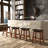 Nenia Counter Stool with Solid Wood Frame