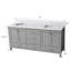Meuble-lavabo moderne 72 po et lavabo, structure en bois massif, rangement spacieux pour la salle de bain