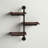 Helbert 3 Tier Staggered Rustic Inductrial Pipe Wall Shelf