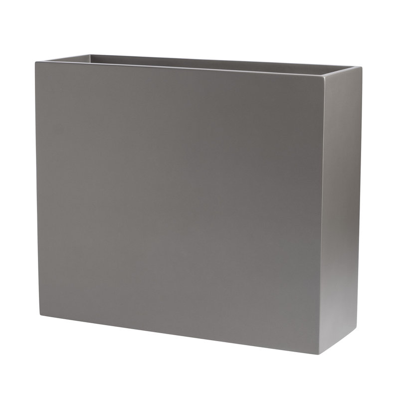 Bac à fleurs en fibre de verre Connoisseur, Gris, H 30 po x l 48 po x P 12 po