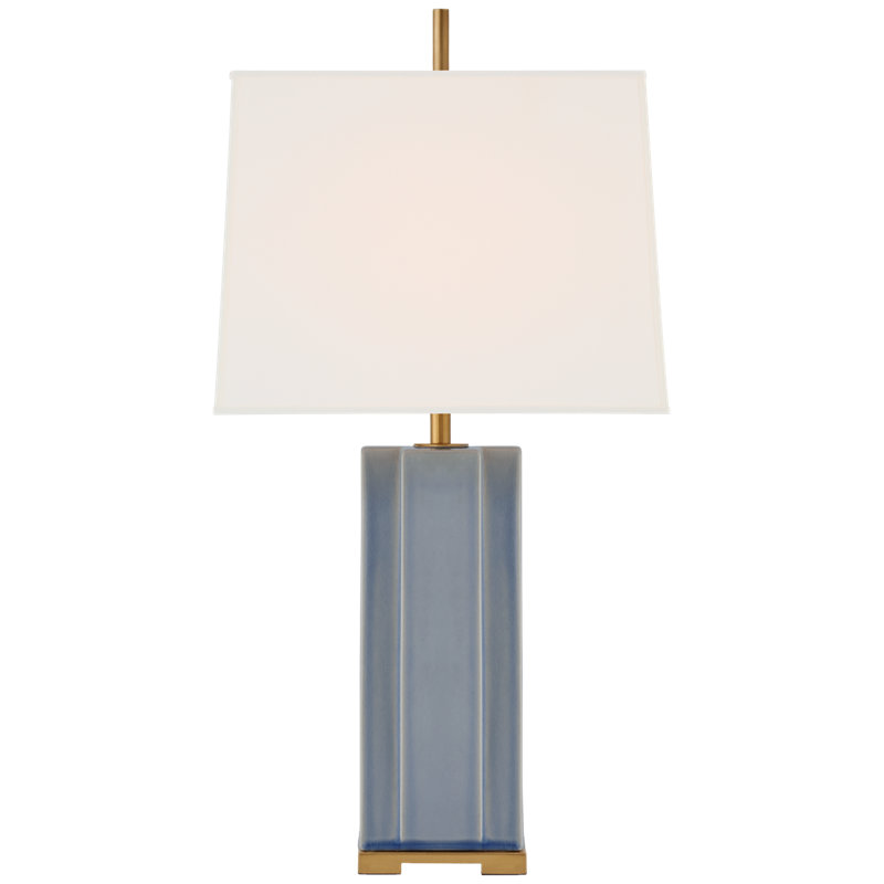 Thomas O'Brien Niki Medium Table Lamp, Polar Blue Crackle