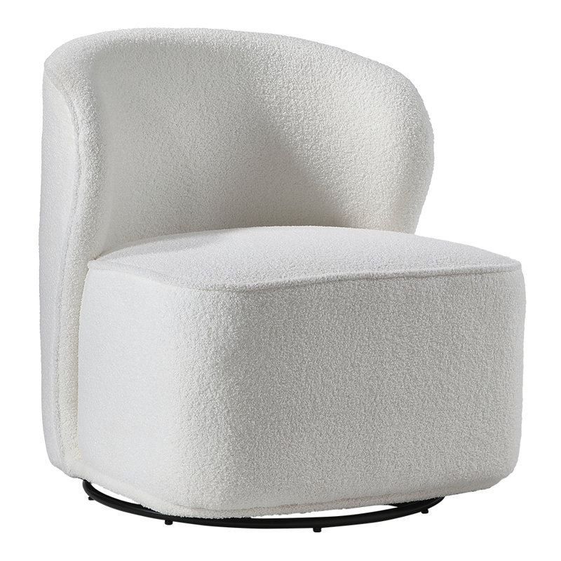 Upholstered Swivel Barrel Chair