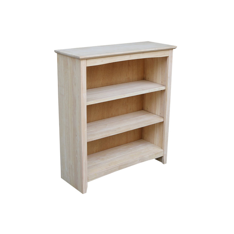Aspatria Bookcase, (3 Shelves) 36" H x 32" W x 12" D, Unfinished