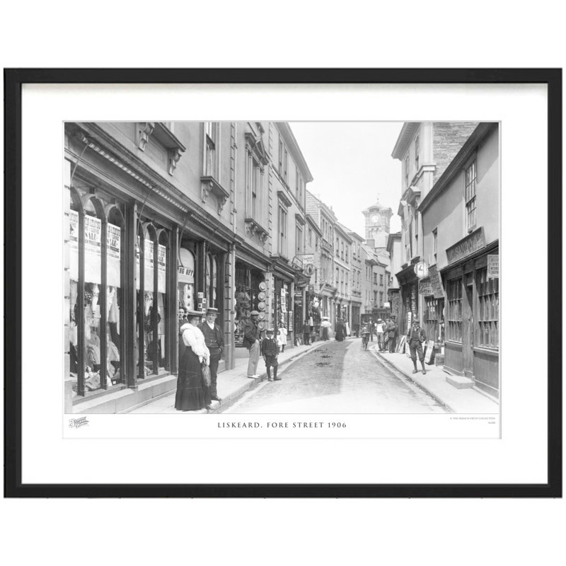 Liskeard, Fore Street 1906 - Single Picture Frame Print, 28cm H x 36cm W x 2.3cm D
