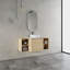 Meuble-lavabo mural avec lavabo d'art en céramique