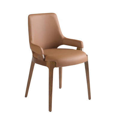 Zalma 48cm H Upholstered Parsons Chair in Brown
