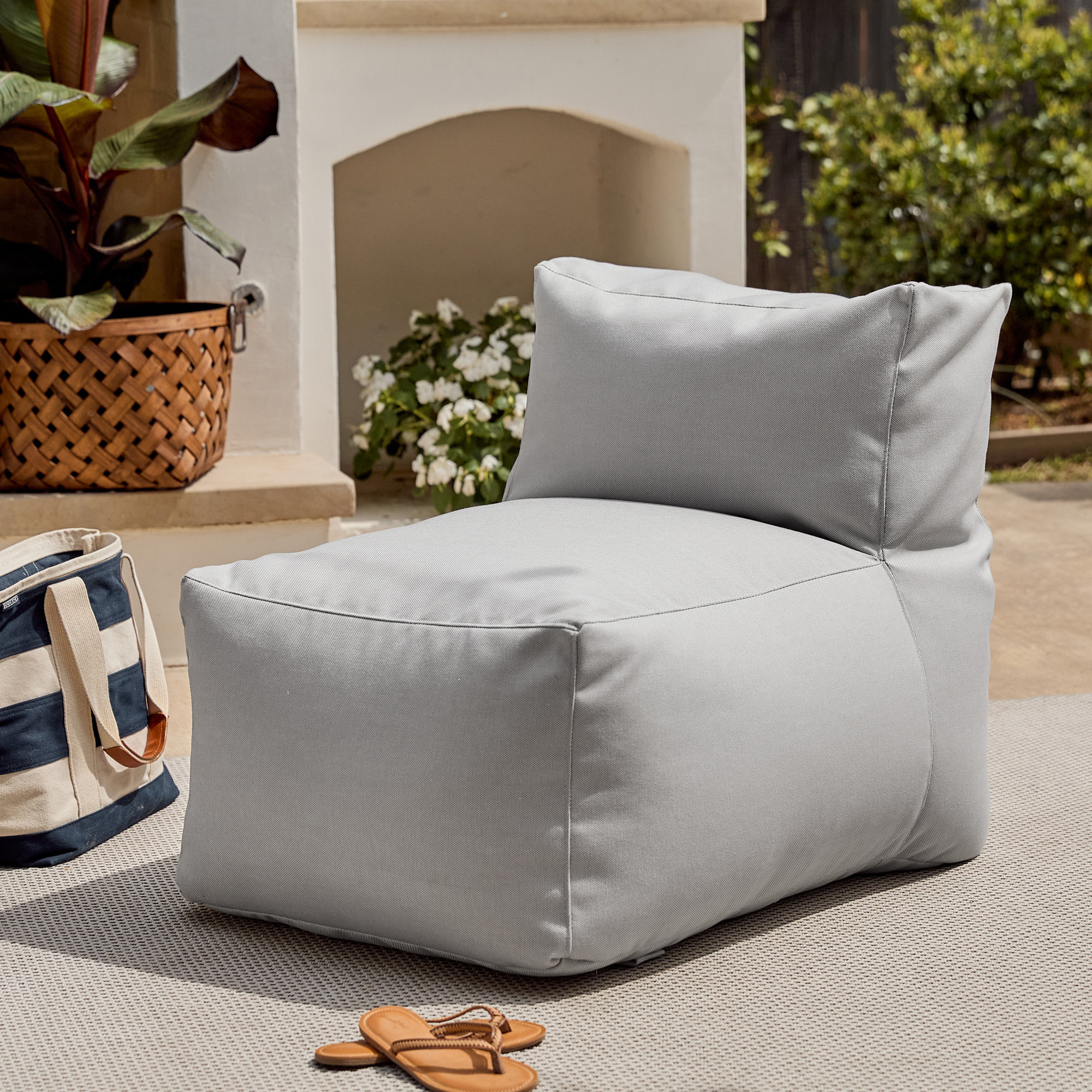 Sunbrella Outdoor Solid Modular Seating, Gray
