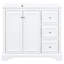 Meuble-lavabo de 36 po avec lavabo en céramique, fabrication en bois massif et charnières à fermeture en douceur de style transitionnel de 36 po avec 3 tiroirs, tablette réglable, fonction