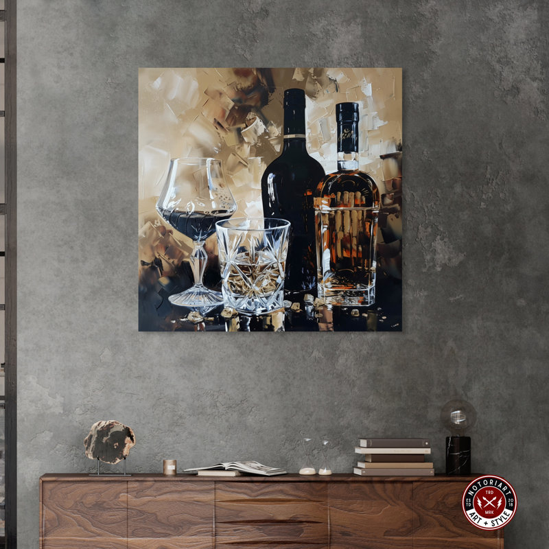 «Notoriart», sa boisson préférée, encadrée, Toile tendue, H 40 po x l 40 po
