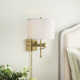 Sean Single Light Dimmable Plug-in Swing Arm Sconce