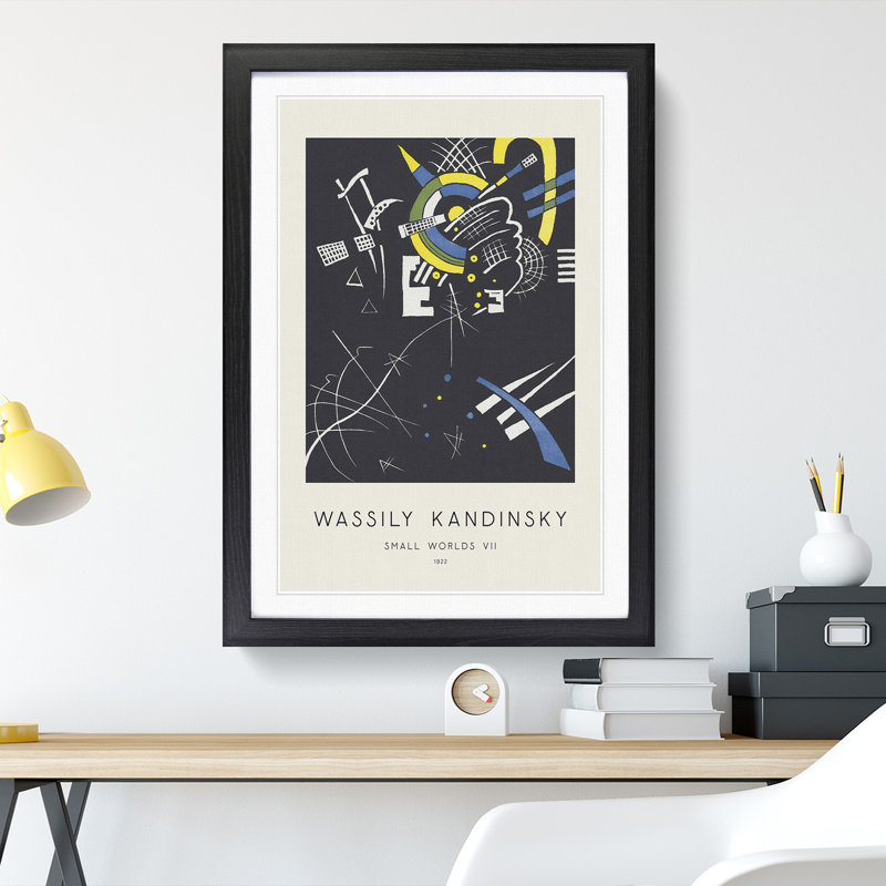 Small Worlds Vii by Wassily Kandinsky - Picture Frame Painting, 36cm H x 27cm W x 2cm D, Black