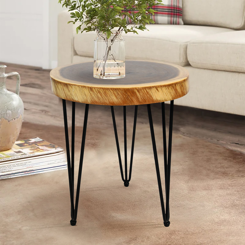 Battiste Solid Wood Top End Table