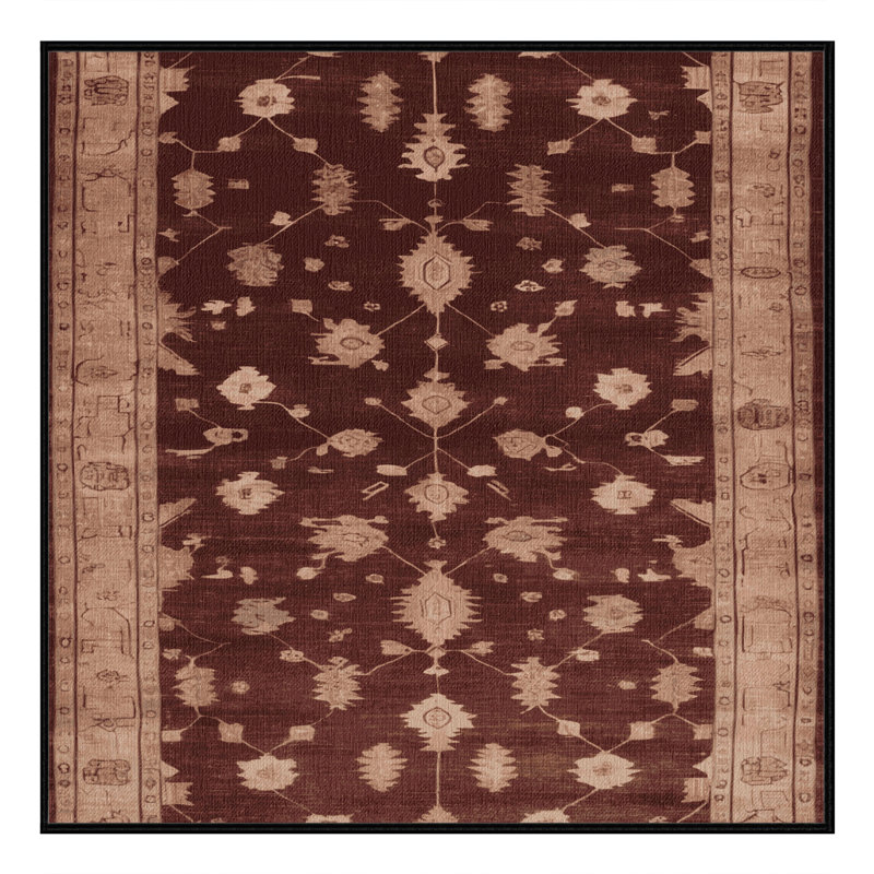 Tapis noir surteint lavable à la machine, Carré 7 pi