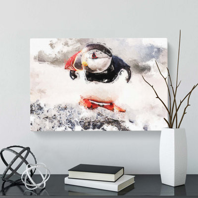Atlantic Puffin - Wrapped Canvas Painting