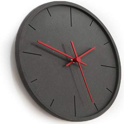 Horloge murale moderne en béton foncé Stephane Imports