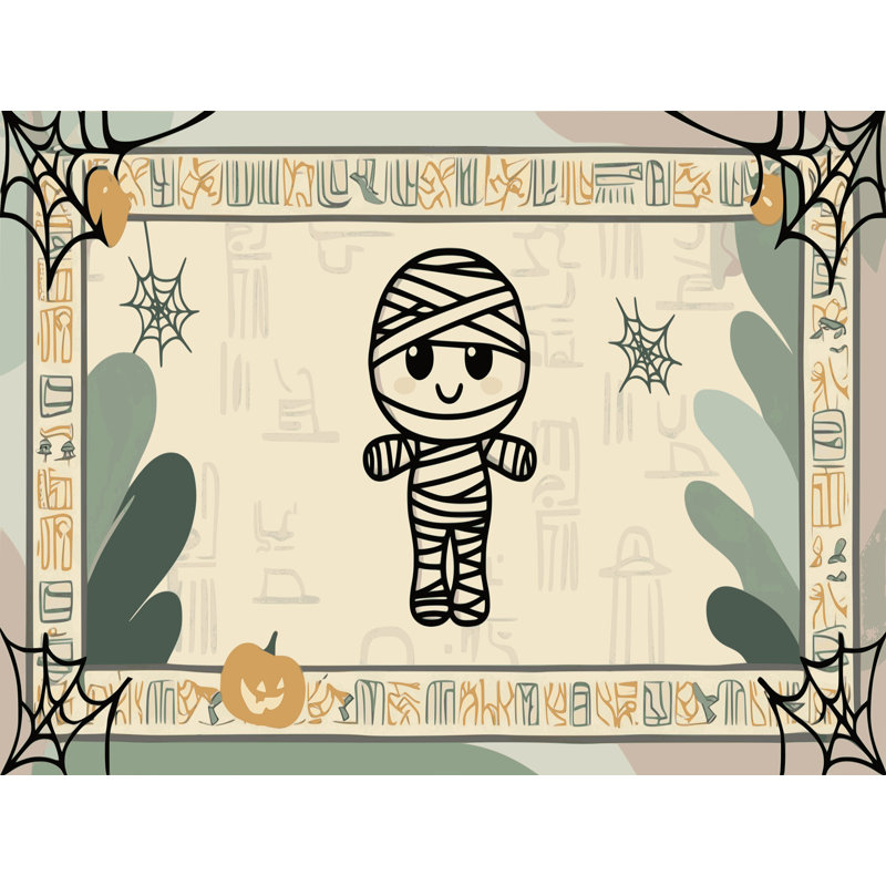 Tapis de vacances d'Halloween The Holiday Aisle®, Rectangle de 5 pi x 8 pi